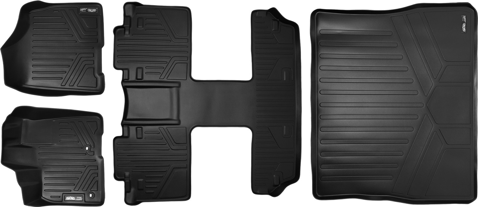 All Weather Floor Mats Set 3 Rows Cargo Liner for Toyota Sienna 7 Seats Black | eBay 2006 Toyota Sienna All Weather Floor Mats